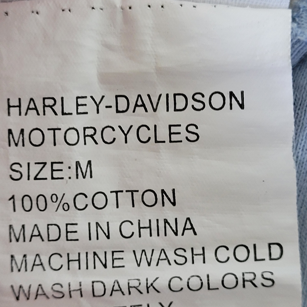 Harley-Davidson Women's Blue Tie-Dye Eagle V-Neck Tank with Multicolor Graphic - Picture 5 of 5